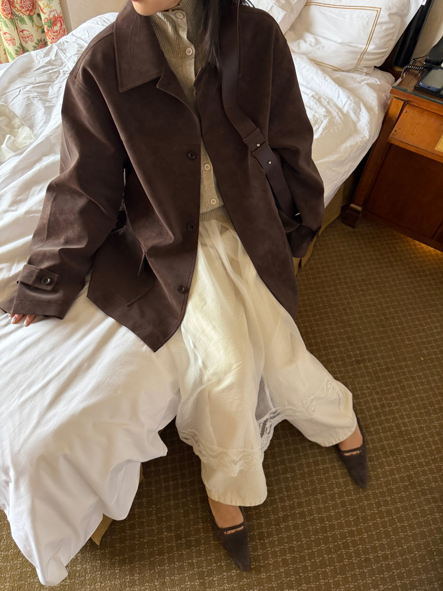 Louise Suede Half Jacket