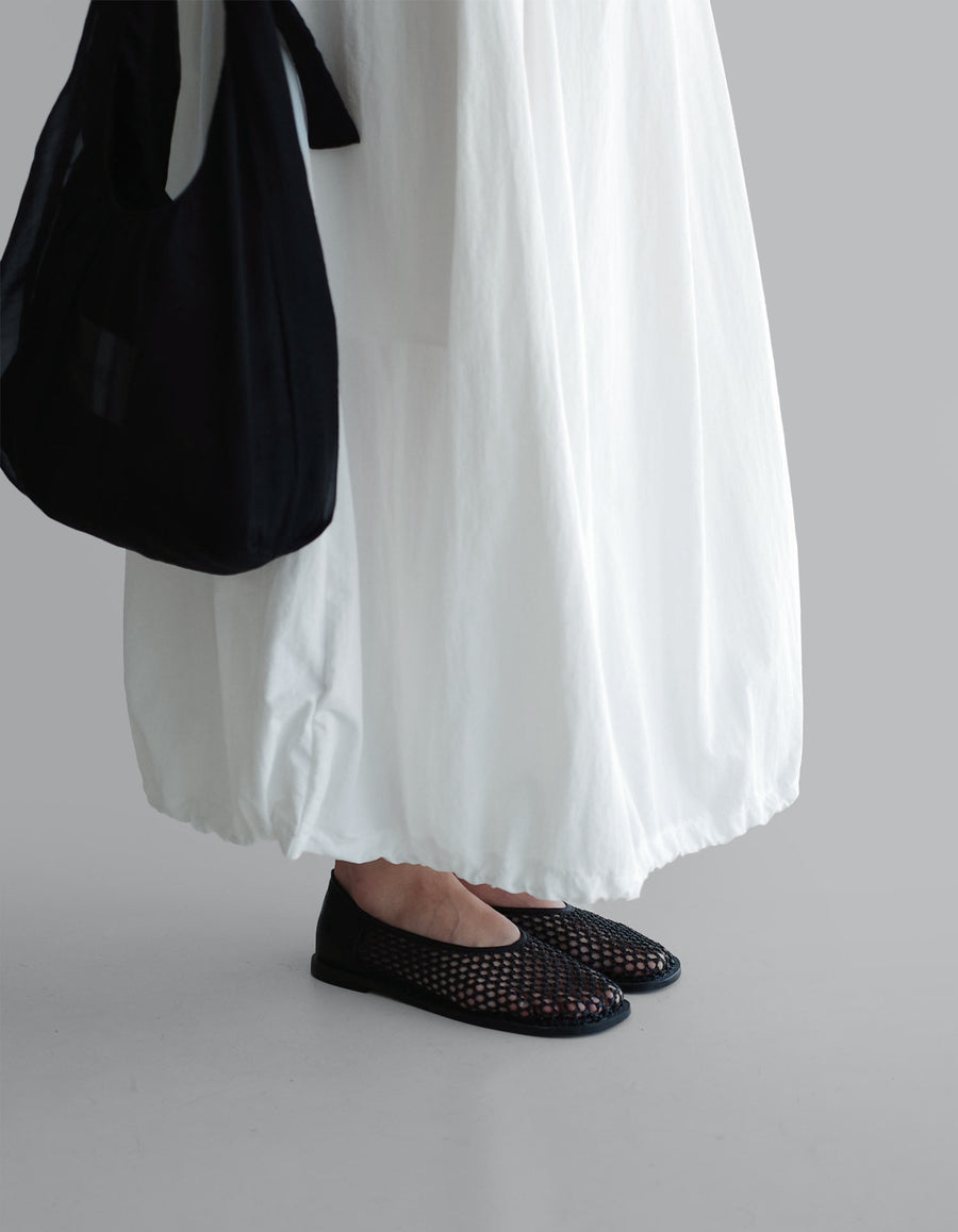 Airy Cocoon Pintuck Skirt