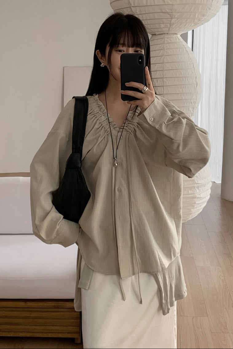 Marvel Ruffle Tie Blouse