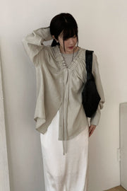 Marvel Ruffle Tie Blouse