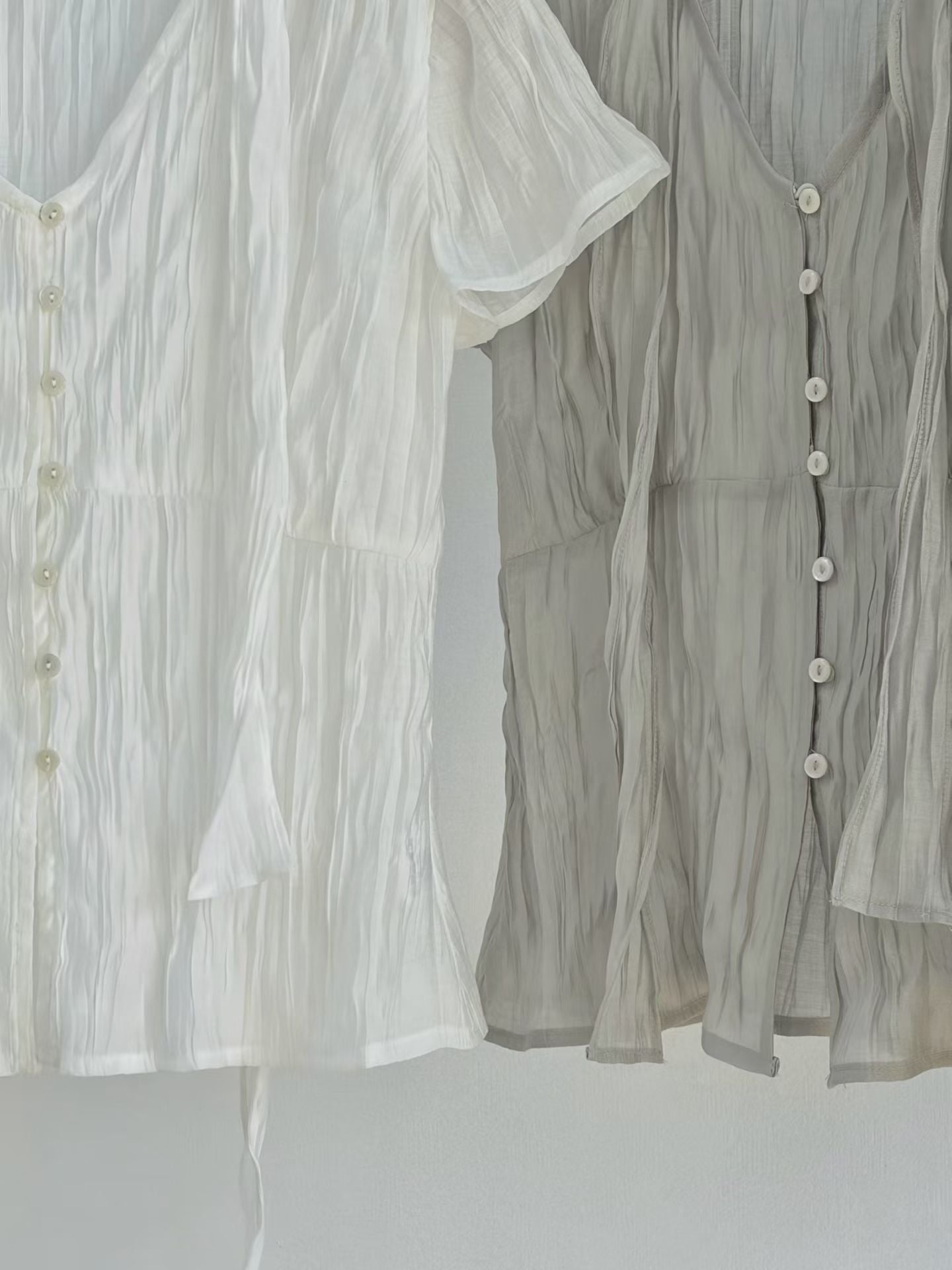 Crinkle Tie Blouse