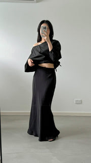 by DOE - Long Slimming Satin Skirt