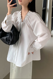Marvel Ruffle Tie Blouse