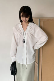 Marvel Ruffle Tie Blouse