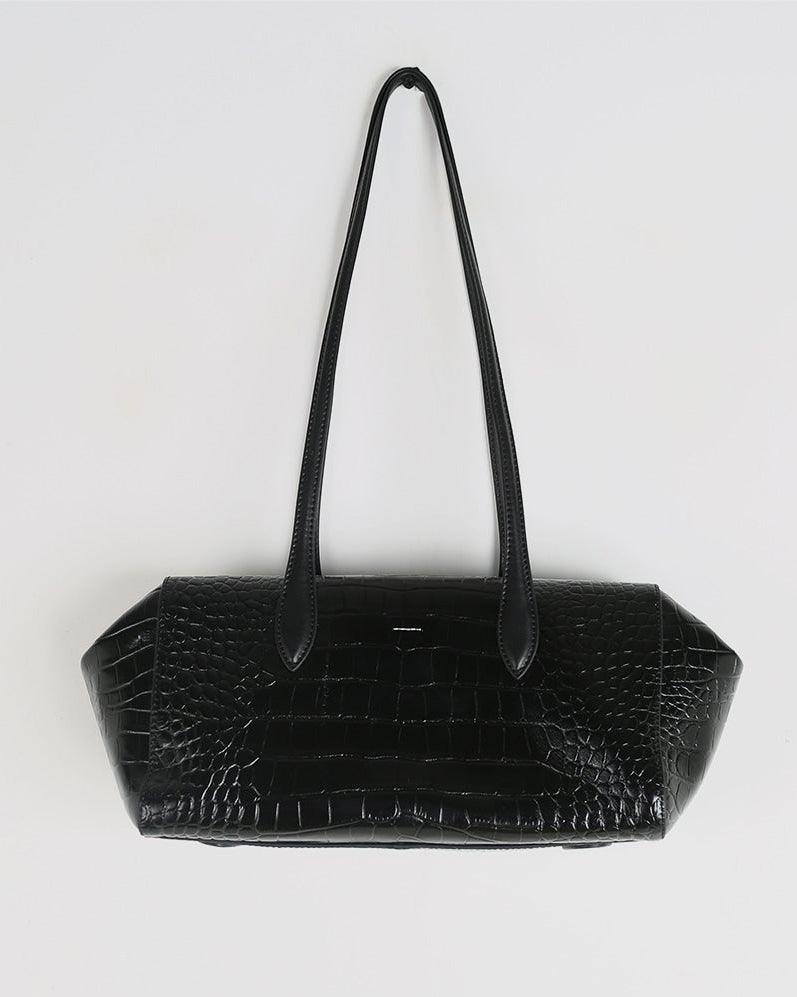 Croc Leather Shoulder Bag (PREORDER)
