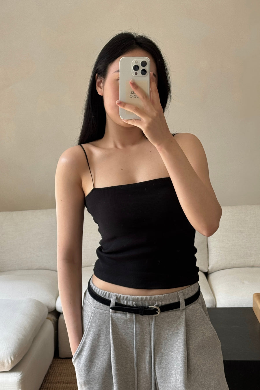 Striped Rib Cami Top