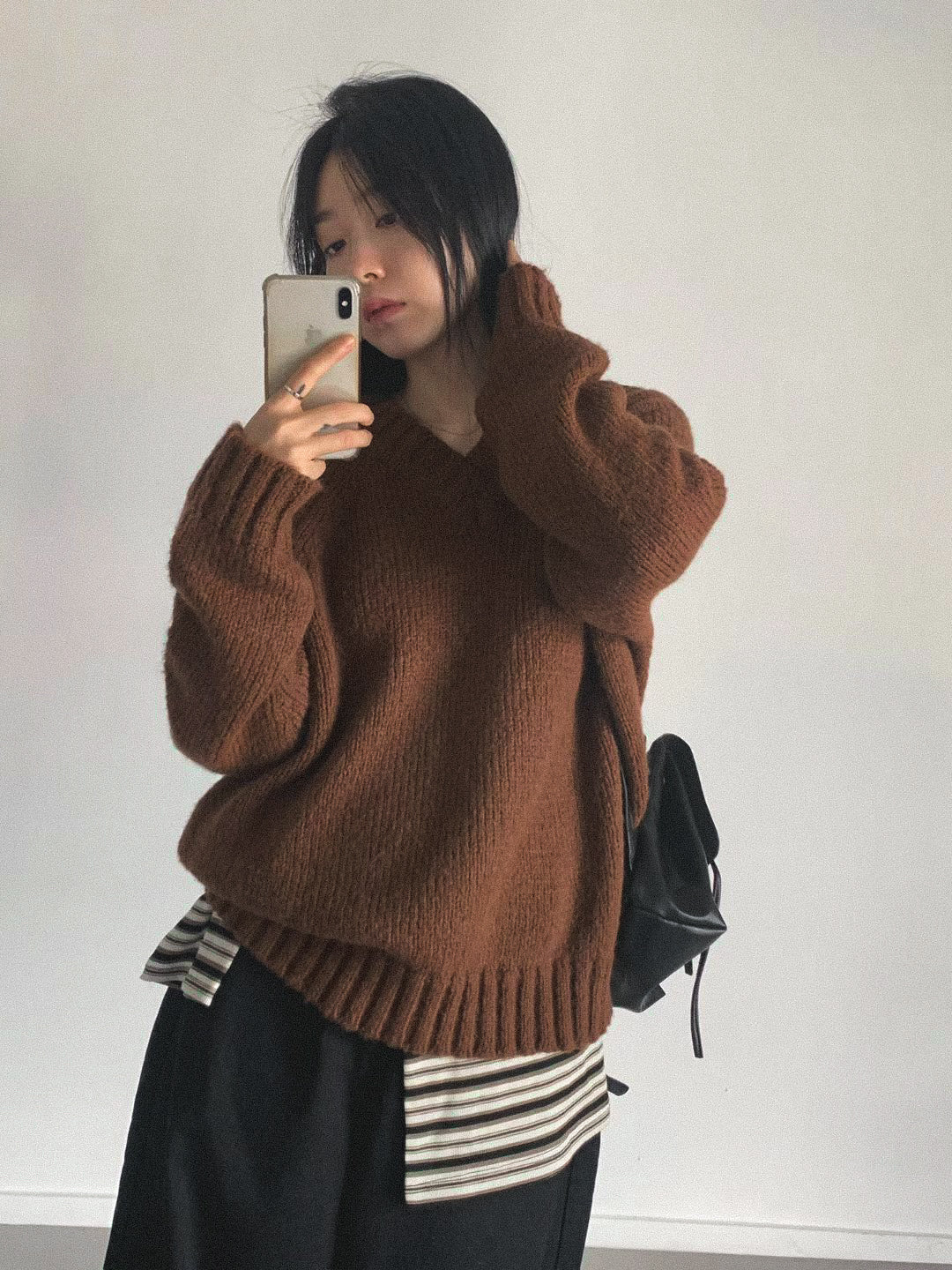 Marron V Knit