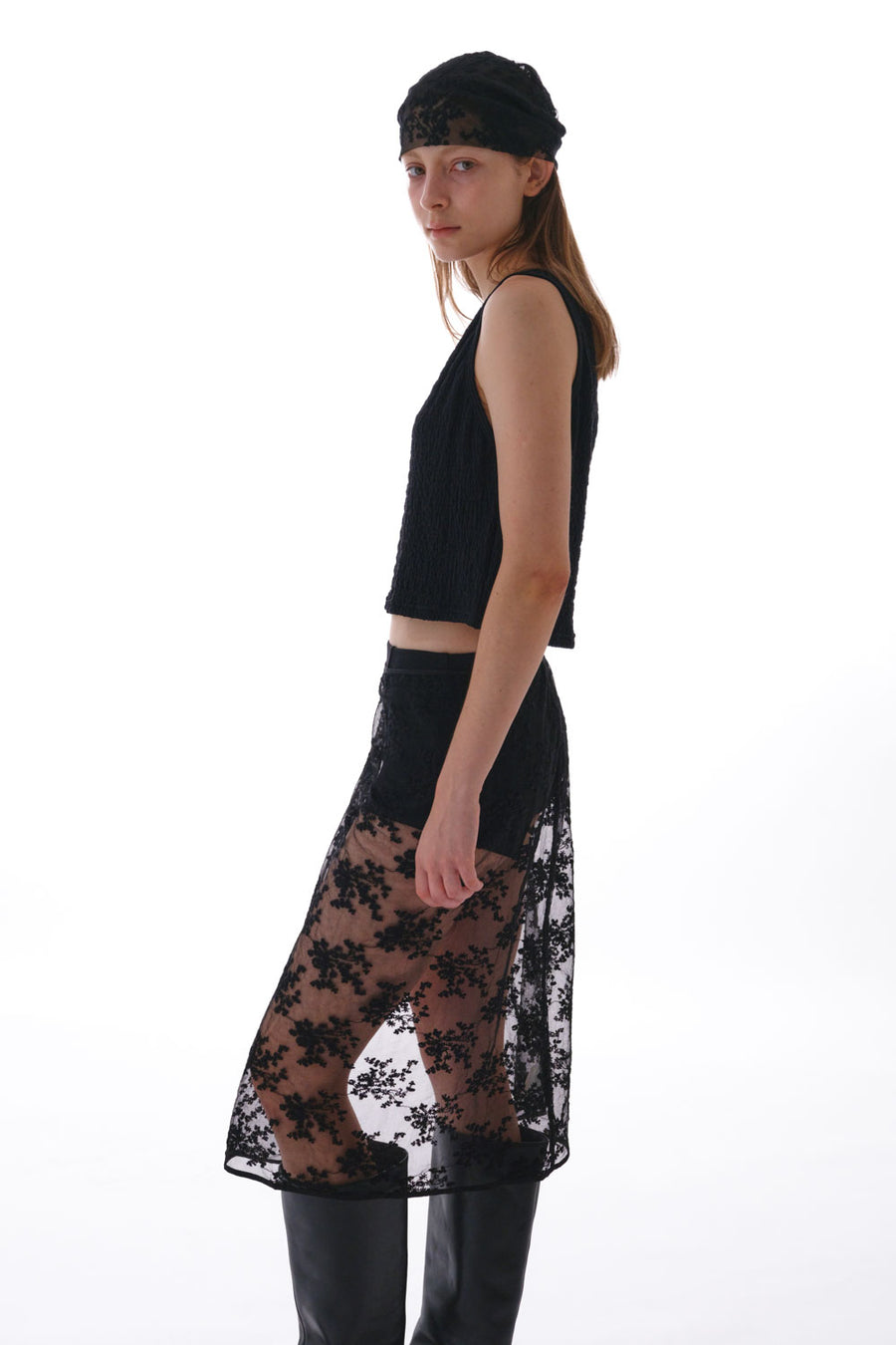 by DOE - Lace Embroidery Wrap Skirt (PREORDER)