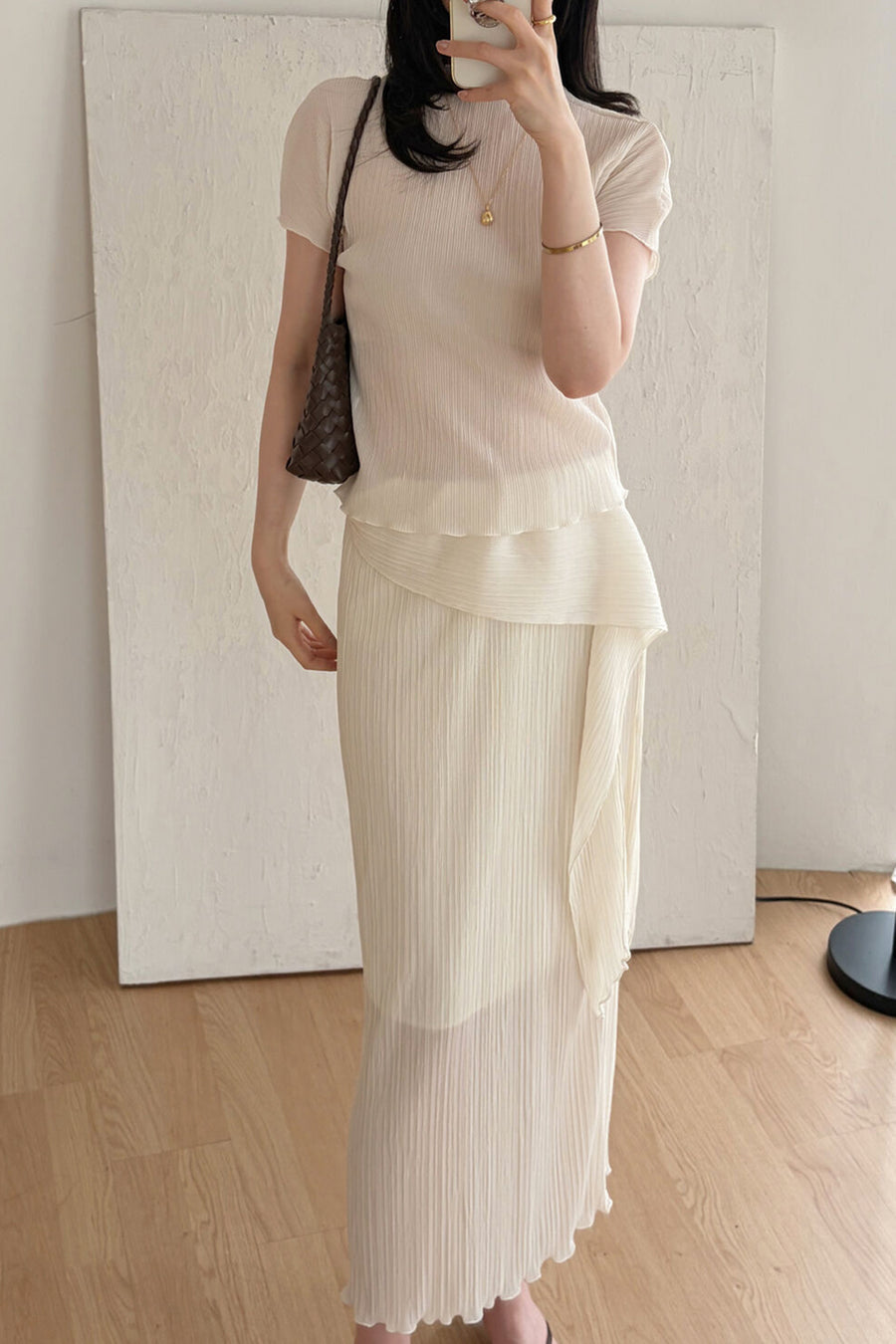 Drape Pleats Skirt