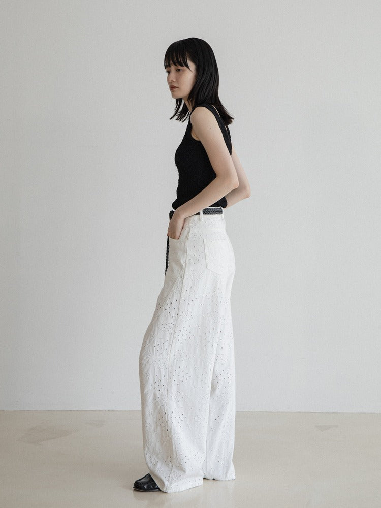 Belt Set Embroidered Jeans
