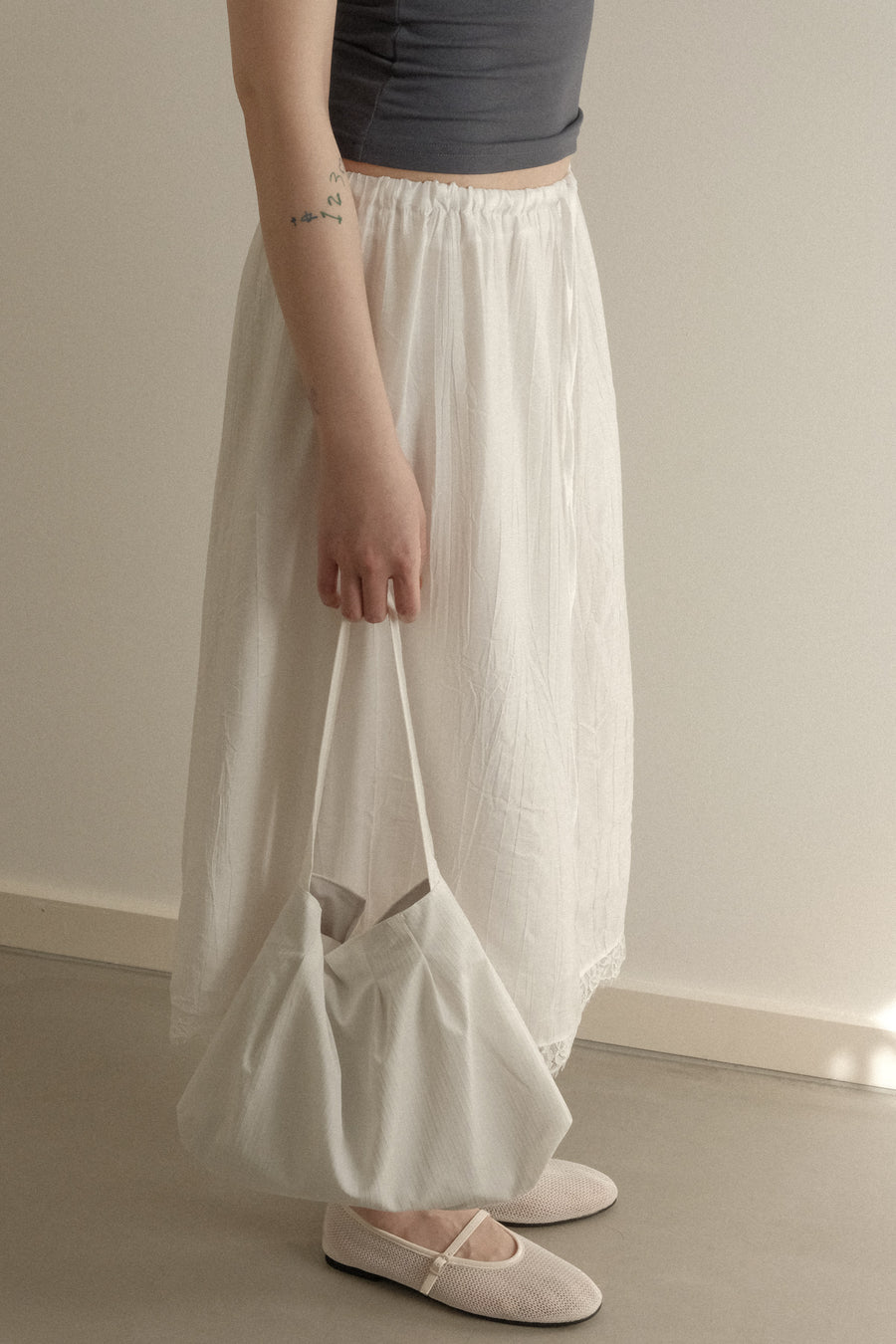Textured Satin Skirt