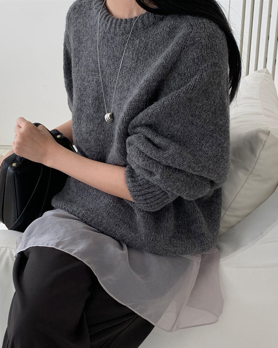 Cloud Alpaca Wool U-Neck Knit