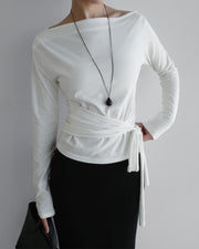 Gentle Wrap Boatneck Tee