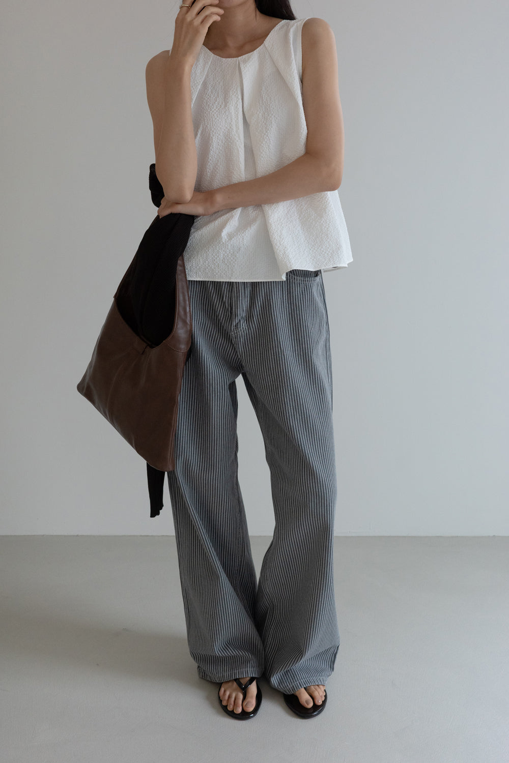 Pinstripe Wide Jeans (PREORDER)