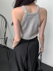 Pebble Bouclé Halter Top