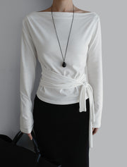 Gentle Wrap Boatneck Tee