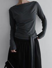 Gentle Wrap Boatneck Tee