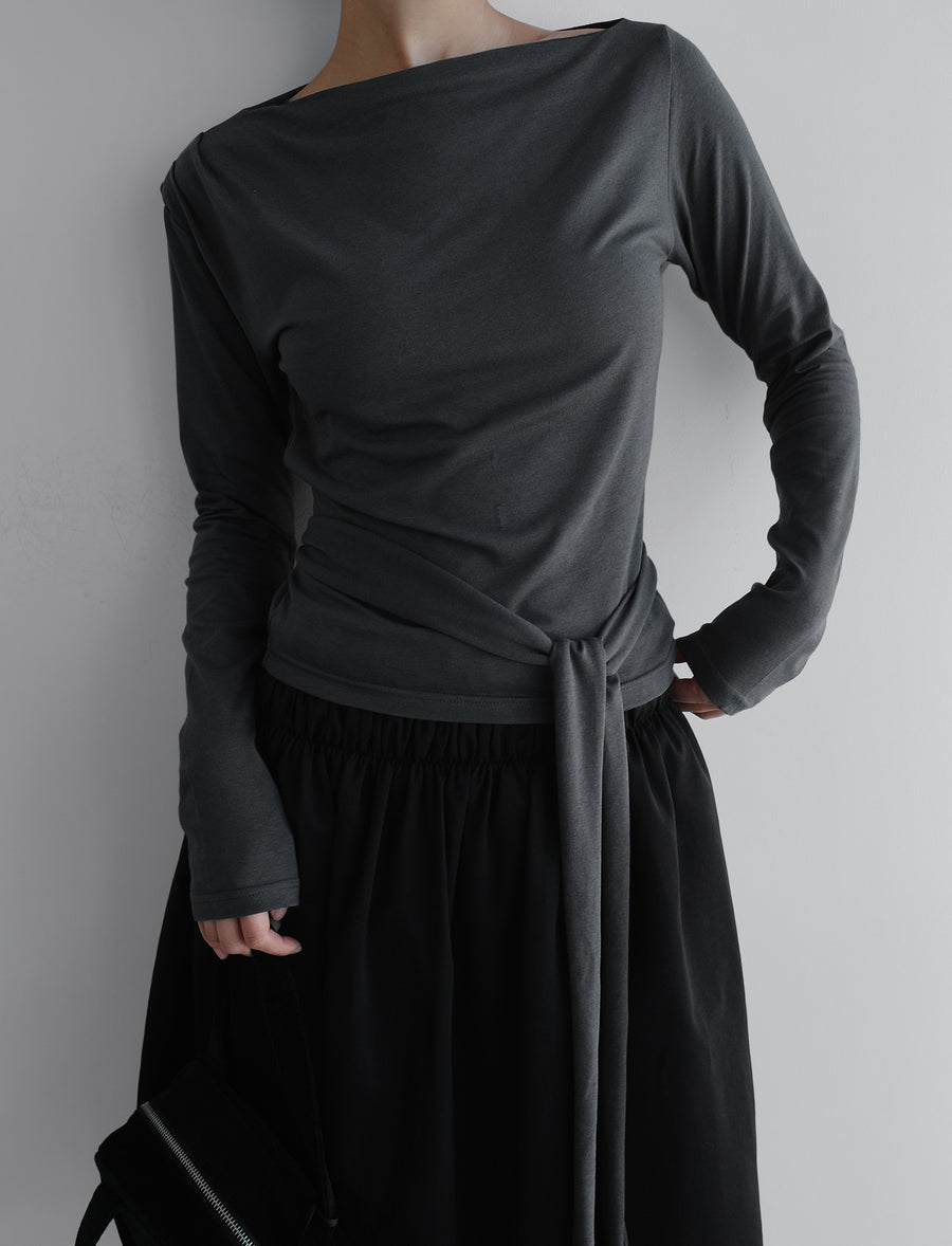 Gentle Wrap Boatneck Tee
