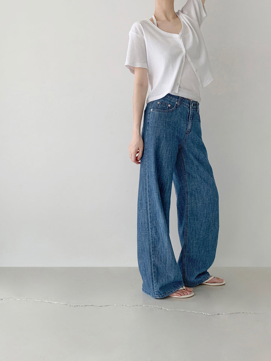 Ribbed Halterneck Top & Cardigan Set (PREORDER)