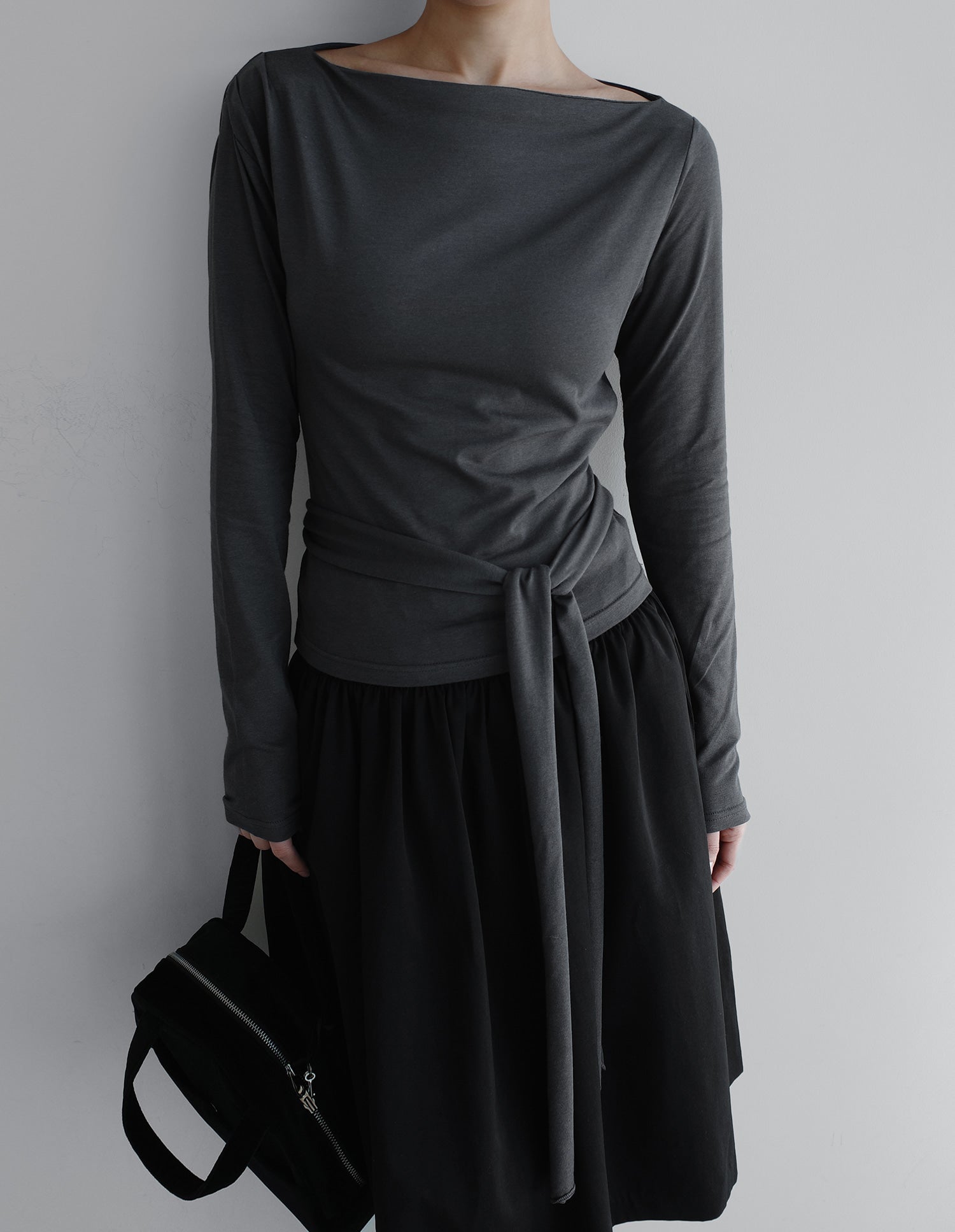 Gentle Wrap Boatneck Tee