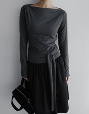 Gentle Wrap Boatneck Tee