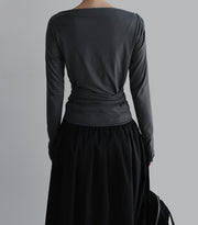 Gentle Wrap Boatneck Tee