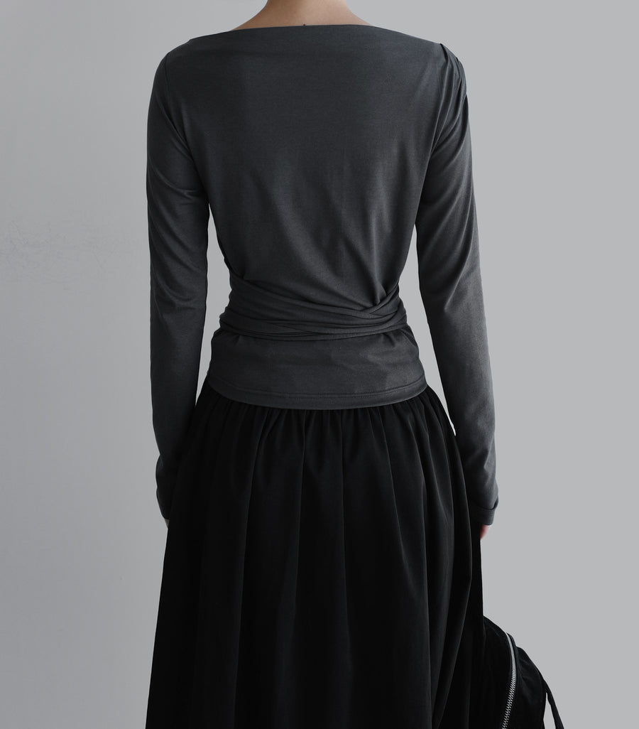 Gentle Wrap Boatneck Tee
