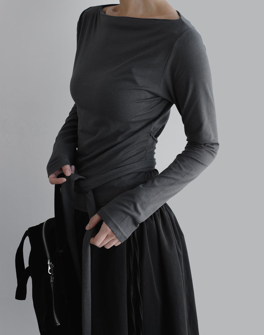 Gentle Wrap Boatneck Tee