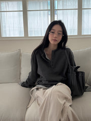 Heigle Waffle Button Top (PREORDER)