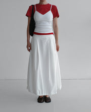 Airy Cocoon Pintuck Skirt