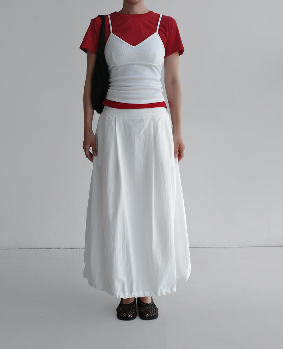 Airy Cocoon Pintuck Skirt