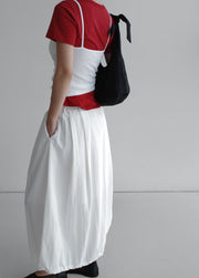 Airy Cocoon Pintuck Skirt