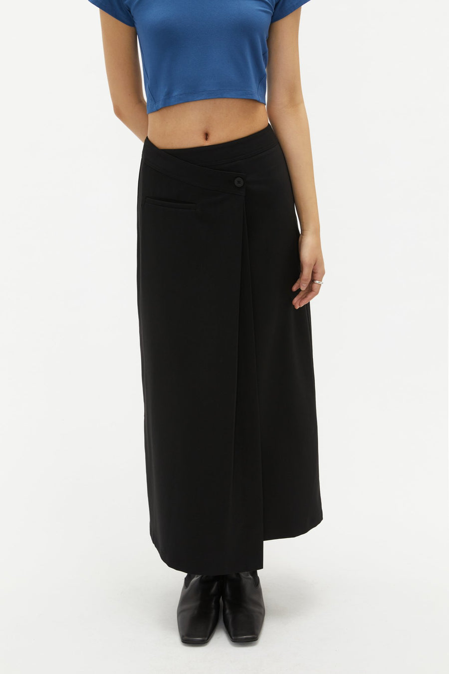 by DOE - Asymmetric A-Line Wrap Skirt