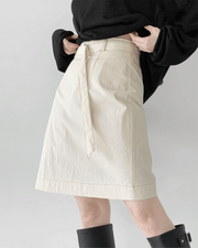 Belt Contrast Skirt