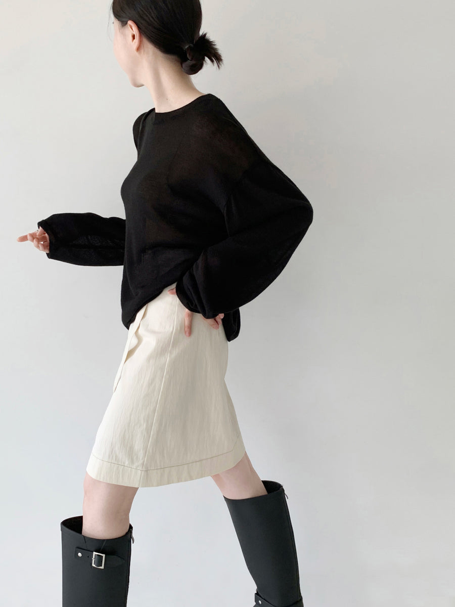Belt Contrast Skirt
