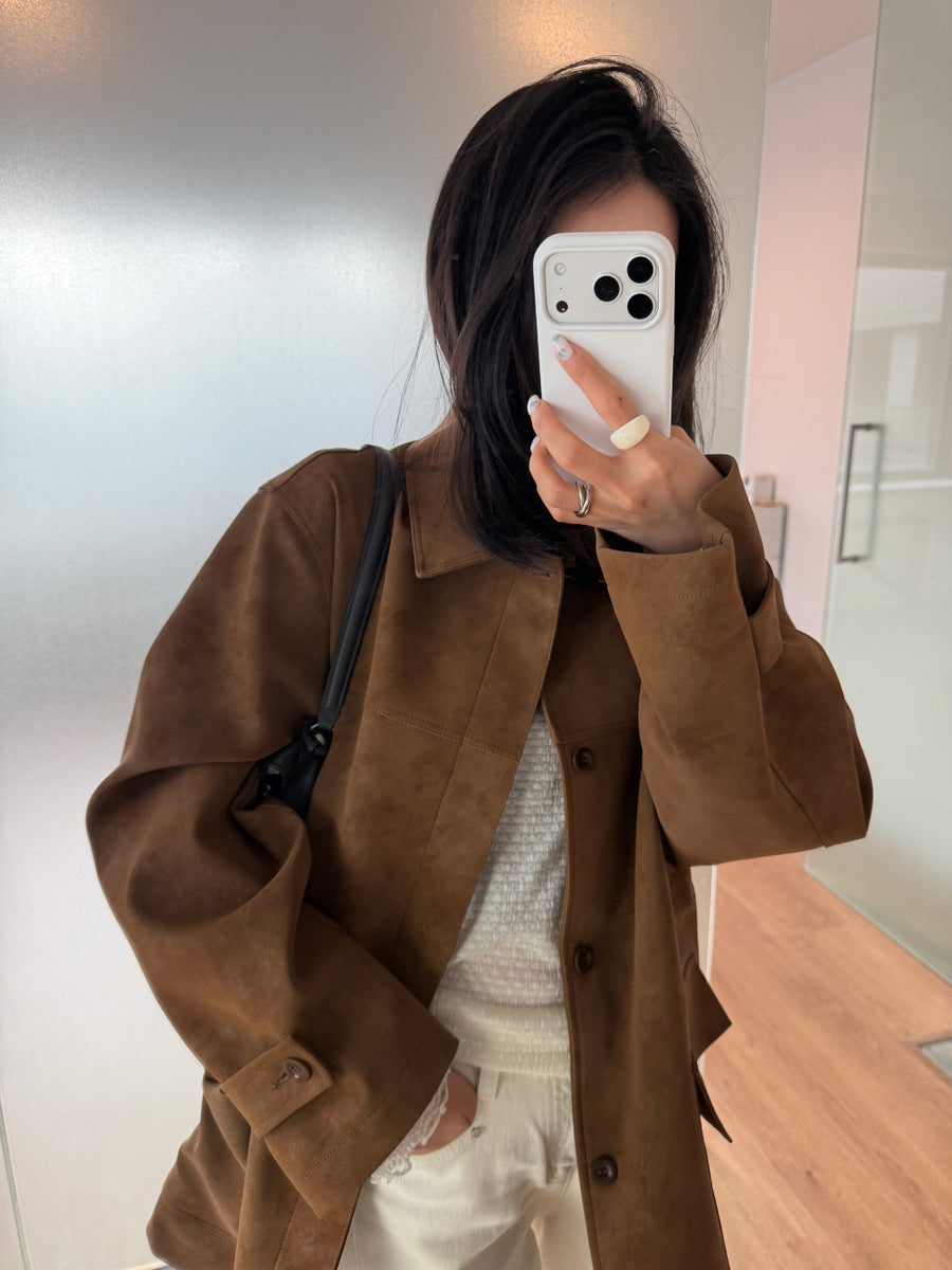 Louise Suede Half Jacket