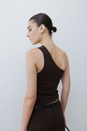 by DOE - One Shoulder Stretchy Bra Tank (PREORDER)