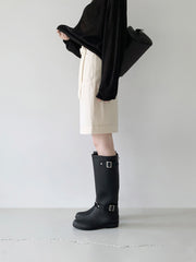 Belt Contrast Skirt