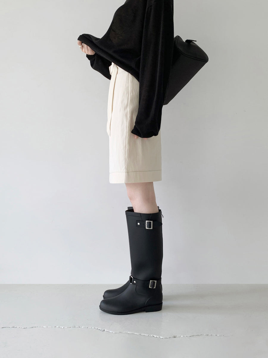 Belt Contrast Skirt