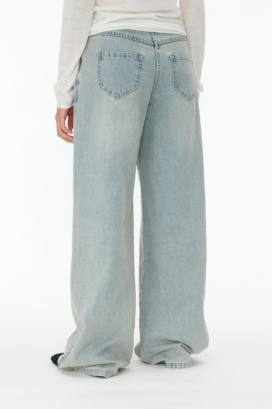 by DOE - Distressed Brushed Denim Jeans