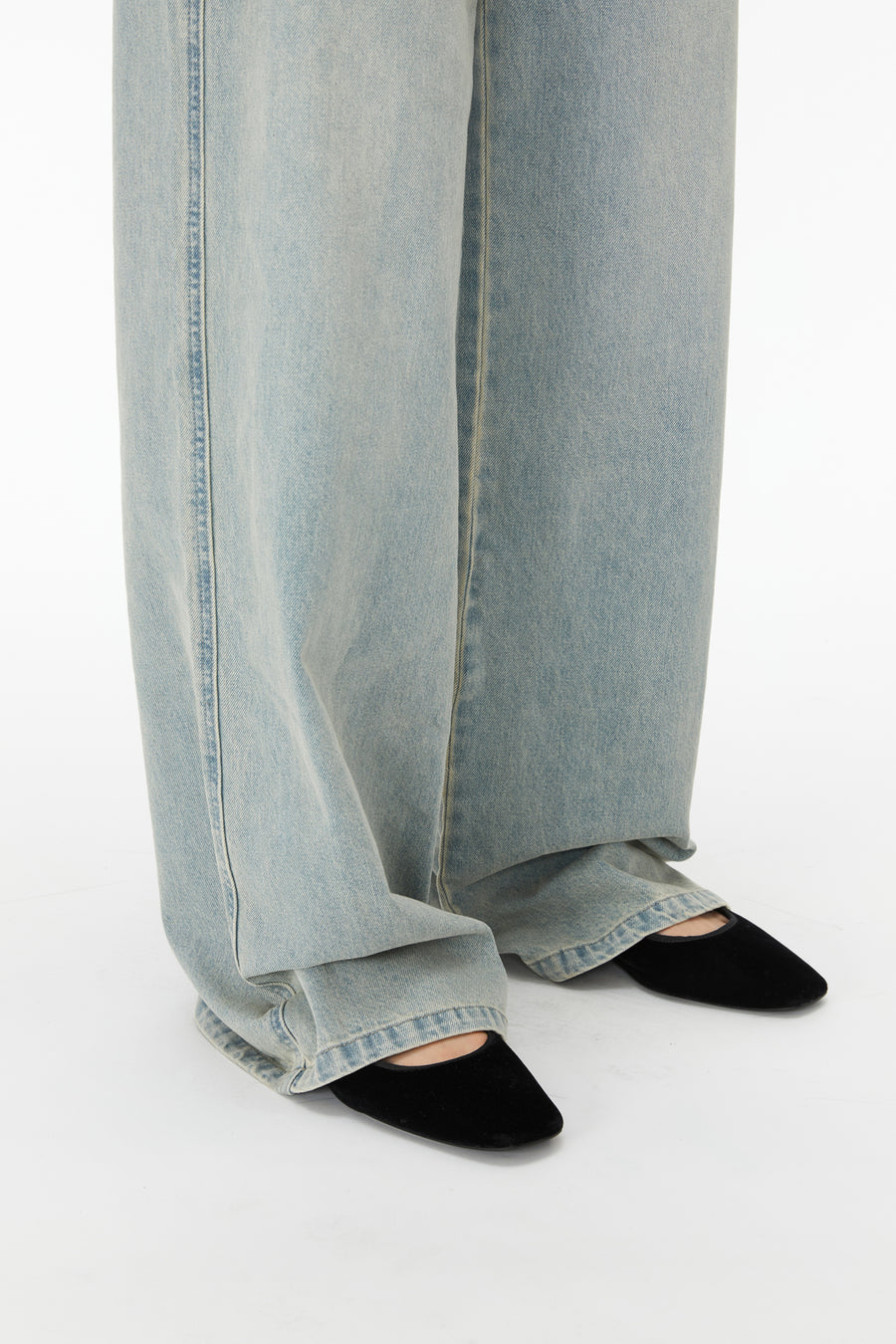 by DOE - Distressed Brushed Denim Jeans