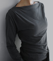 Gentle Wrap Boatneck Tee