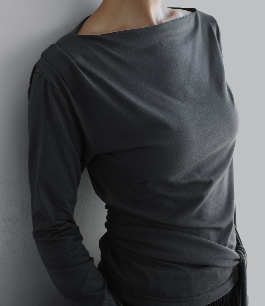 Gentle Wrap Boatneck Tee