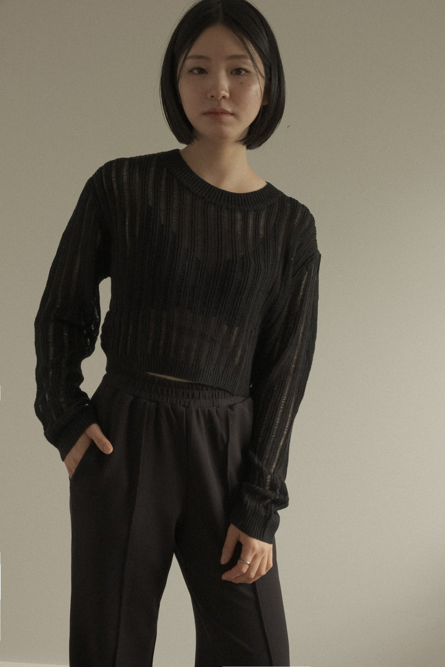 See Through Crop Knit