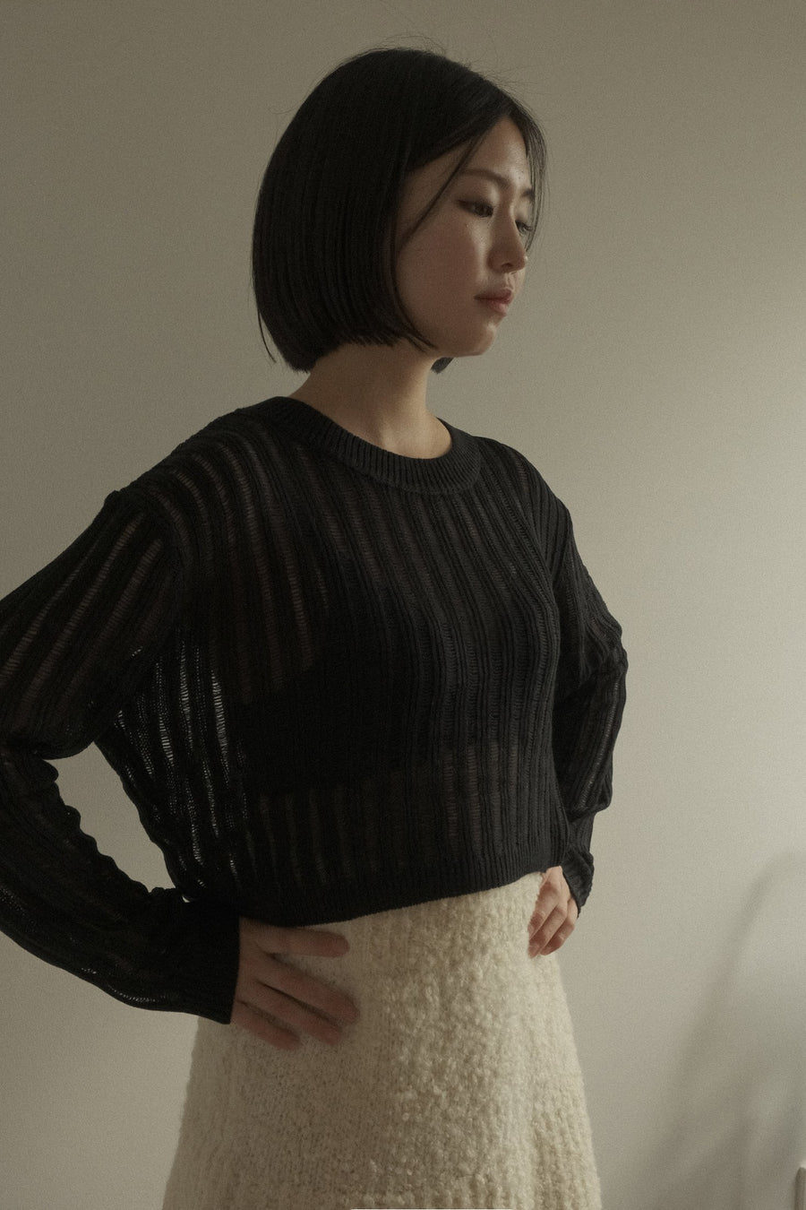 See Through Crop Knit