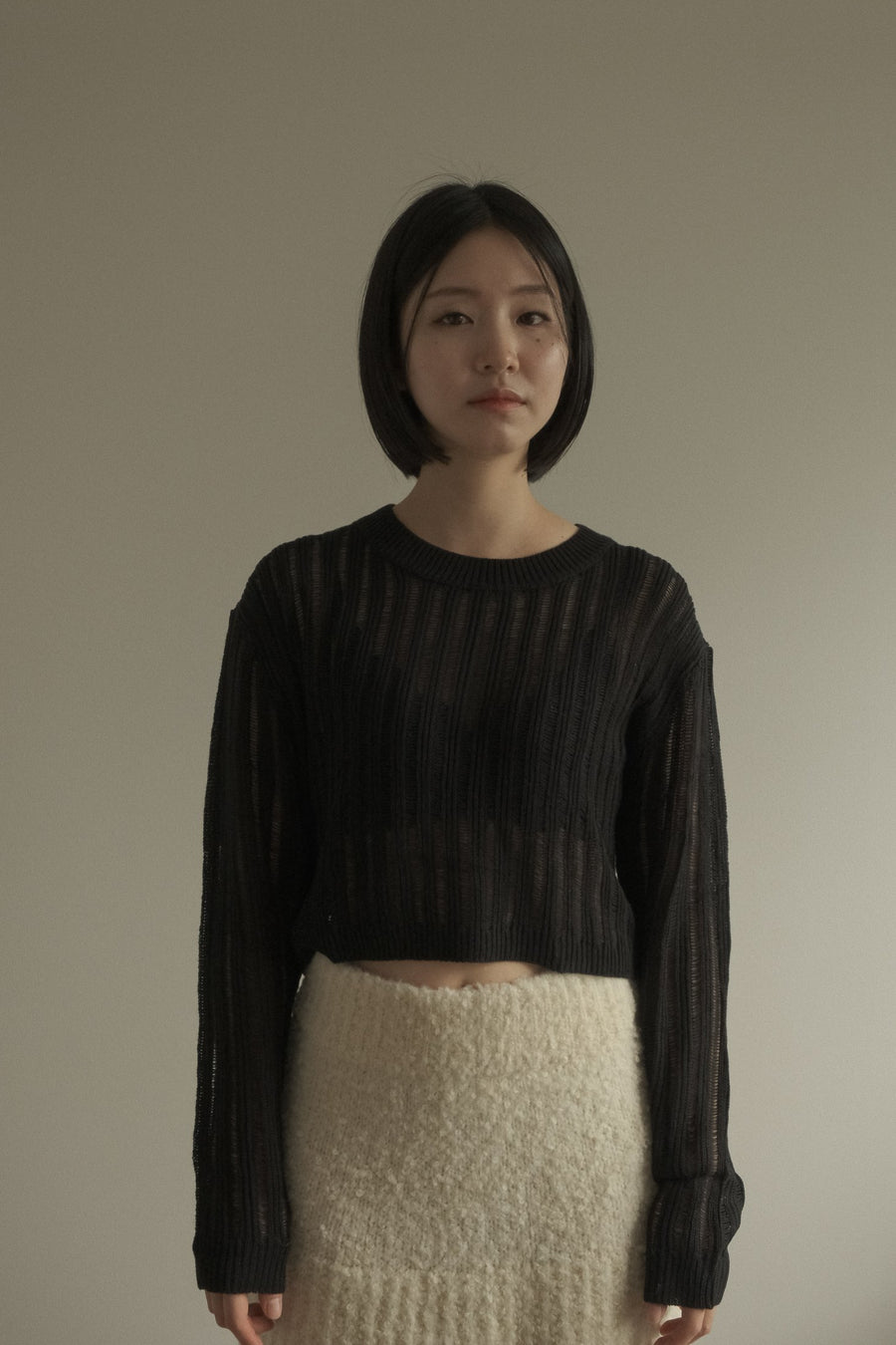 See Through Crop Knit