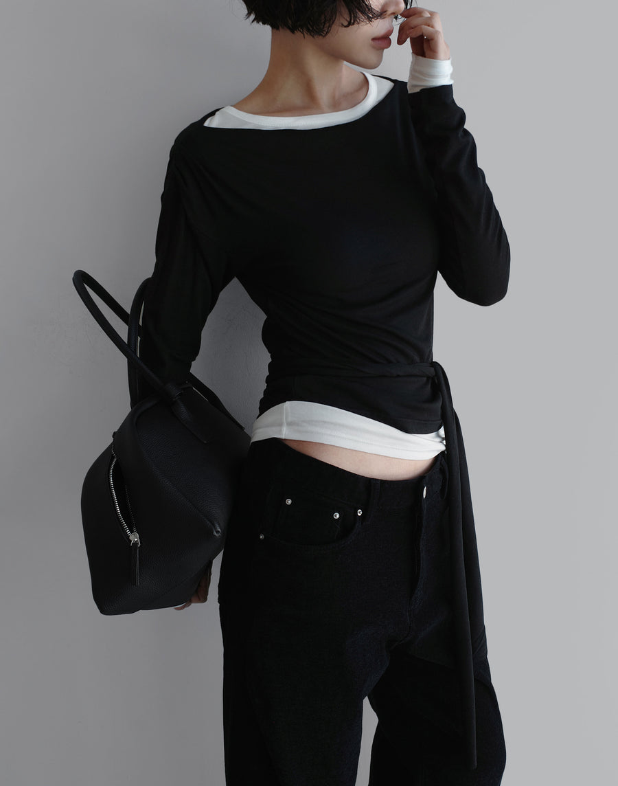 Gentle Wrap Boatneck Tee