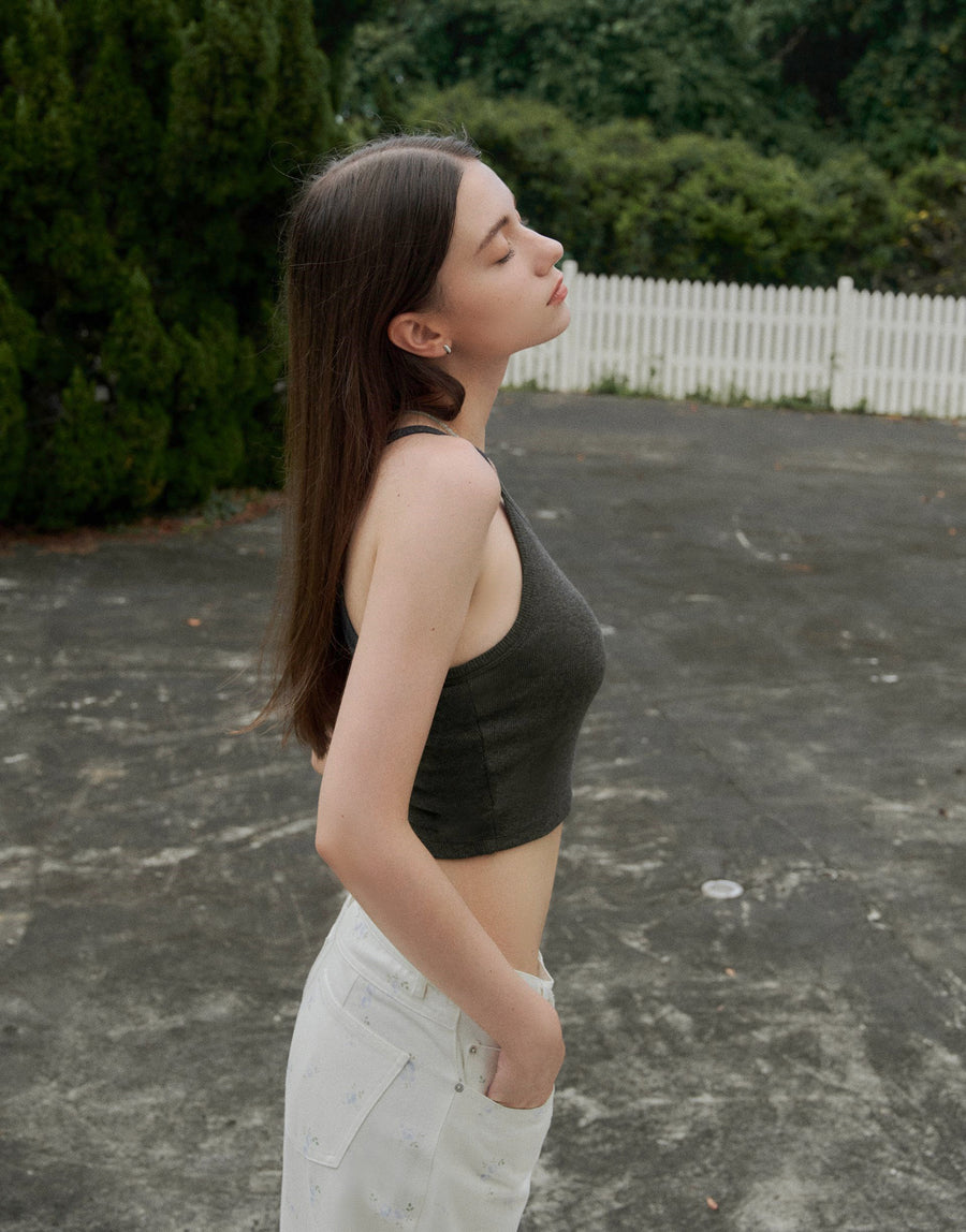 Shoulder Cut-out Bra Cami Top