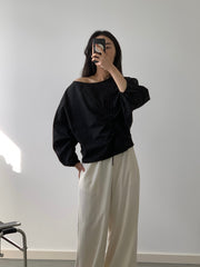 Diagonal Ribbon Blouse