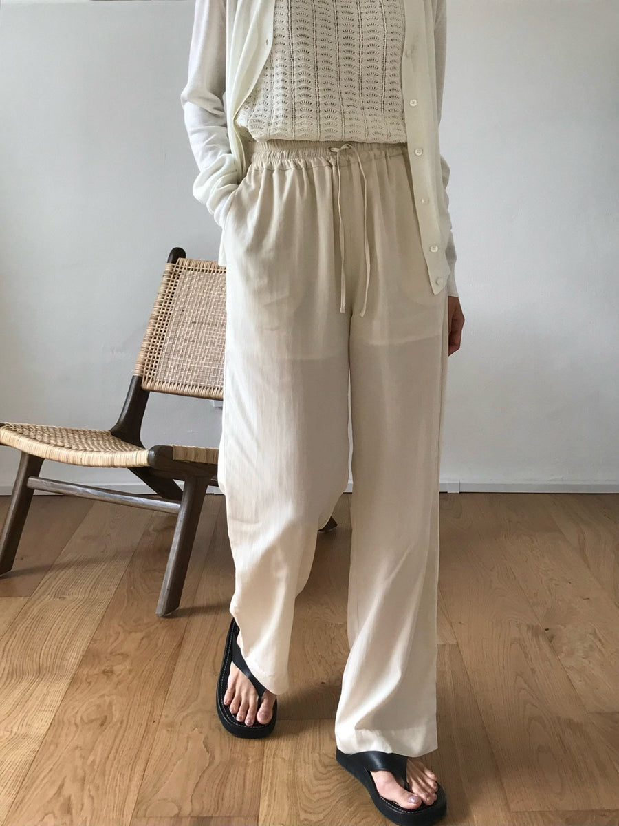 Banded Wide Slacks